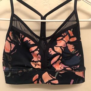 Cotton On Navy Blue Floral Sports Bra